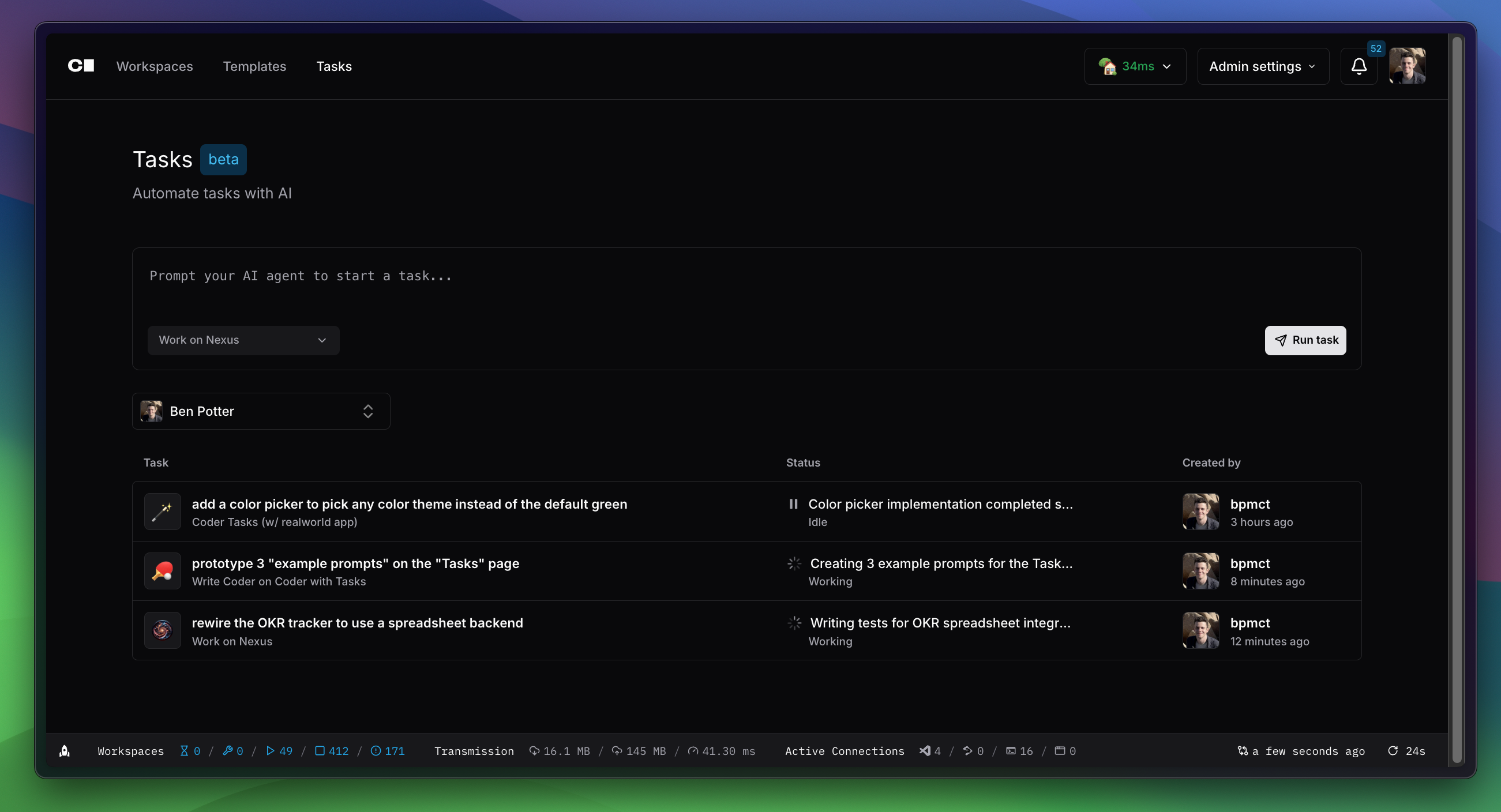 Tasks UI